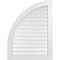 Ekena Millwork Quarter Round Top Left Surface Mount PVC Gable Vent w/ 3-1/2"W x 1"P Standard Frame, 32"W x 42"H GVPQL32X4201SF - alternate 1